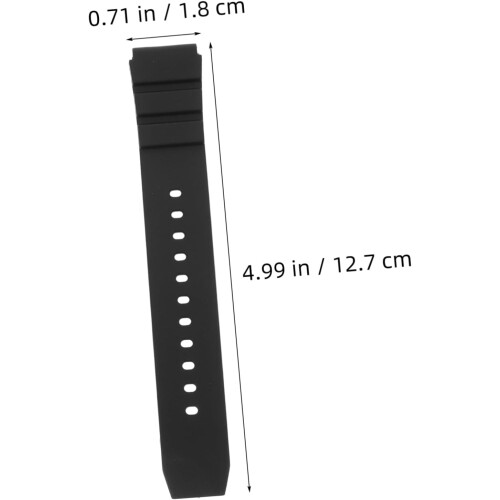 Correa de reloj flexible e impermeable para reloj inteligente (negra, 18 mm) 1