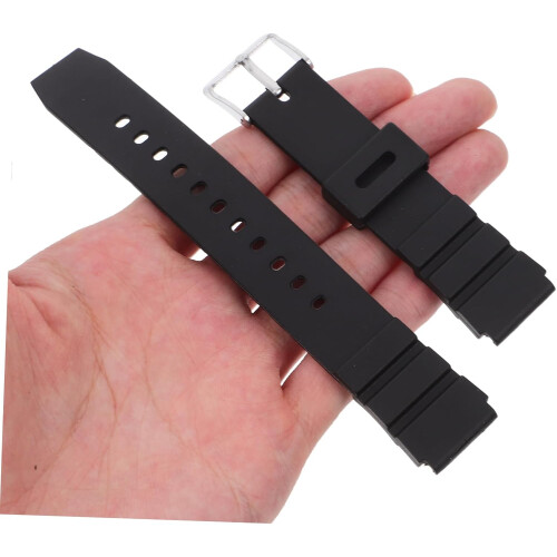 Correa de reloj flexible e impermeable para reloj inteligente (negra, 18 mm) 2
