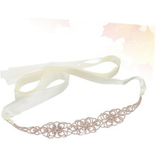 Bride Belt Crystal Woven Wedding Dress Waist Decor Fashion Bridal Waistband Belt for Wedding Bridesmaid