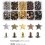 Μεταλλικά καρφιά Star Rivets 0,47x0,43 ίντσες 200 σετ πολύχρωμων συνδετήρων 2