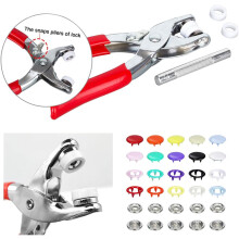 200 set tryckknappsstift metallgenomföring kit för gör-det-själv-pyssel rostskydd ingen håltagning krävs mässing koppar