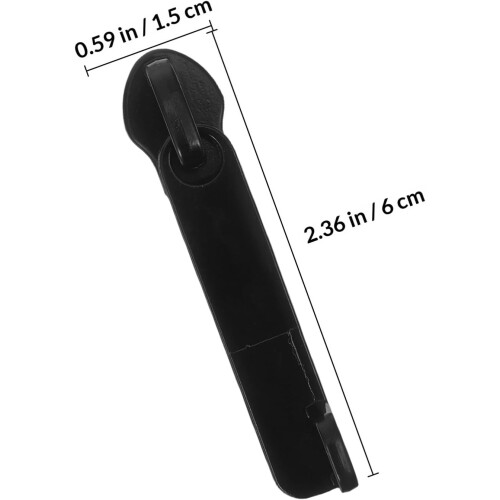 10pcs Replacement Zipper Slider Nylon Zipper Puller with Userfriendly Design Enhanced Security Black 1