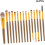 15pcs Makeup Brushes Wooden Handle and Nylon Bristles for Professional Application 3
