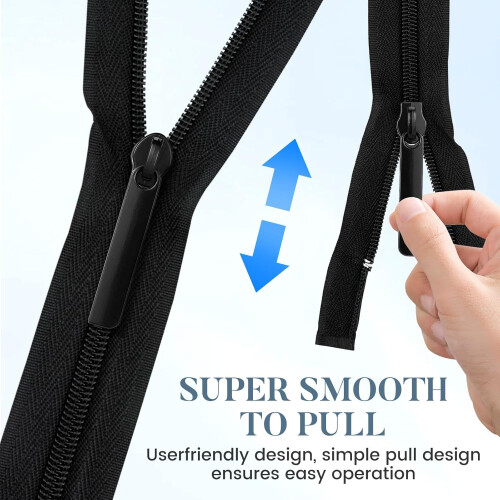 10pcs Replacement Zipper Slider Nylon Zipper Puller with Userfriendly Design Enhanced Security Black 2