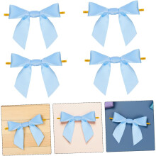 100 fiocchi di nastro pre-annodati per confezioni regalo, mini fiocchi decorativi