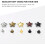 Star Rivets Metal Studs 0.47x0.43 polegadas 200 conjuntos de fixadores multi-cor 8