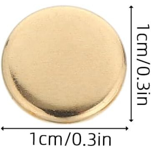 100 st 10 mm kopparfärgade metalltryckknappar för jackor, jeans, väskor 1