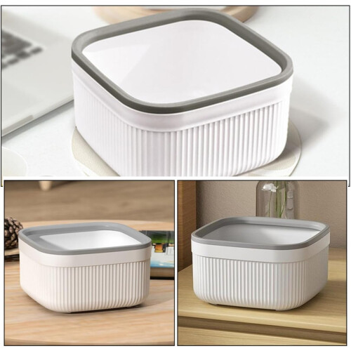 2pcs Mini Desktop Trash Can Set, Compact Shape Pp Waste Storage Bucket below 4l Capacity 2