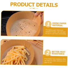 100 stk. Airfryer papirpaller Airfryer-brett baking pergament airfryer ovn ingenting airfryer-kurv airfryer-matter