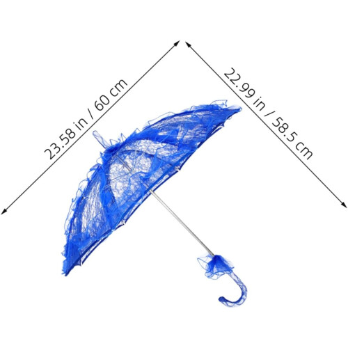 2 leichte Regenschirme mit ergonomischem Griff für Kinder, elegantes Spitzendesign