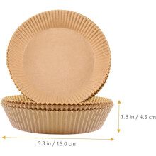 100 Stück Airfryer-Papierpalette, Airfryer-Tablett, Backpapier, Airfryer-Ofen, Nichts, Airfryer-Korb, Airfryer-Matten