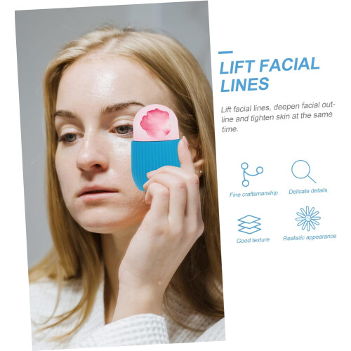 2er-Pack Eis-Gesichtsroller, Hautmassagegerät, wiederverwendbare Silikon-Eisrollerform 1