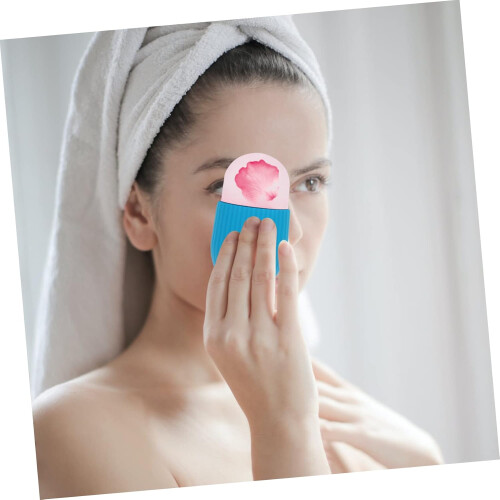 2er-Pack Eis-Gesichtsroller, Hautmassagegerät, wiederverwendbare Silikon-Eisrollerform 2