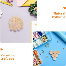 Conjunto de contas de madeira de metade de 200pcs naturais - bolas de madeira de metade de esfera de 15mm, 20mm, 25mm, 30mm inacabadas