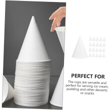 200 Stück kegelförmige Papierbecher für Eiscreme, Joghurt und Desserts