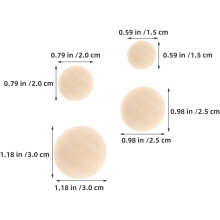 200Pcs Natural Half Wooden Beads Set – Unfinished 15Mm, 20Mm, 25Mm, 30Mm Half Sphere Wood Balls