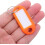 Etiquetas de chave de plástico laranja de 100pcs com anéis placas de chave compactas 4