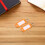 Etiquetas de chave de plástico laranja de 100pcs com anéis placas de chave compactas 6