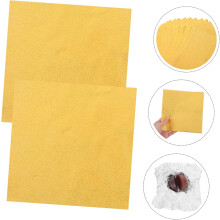 100 feuilles d'emballage en aluminium doré pour décorer gâteaux, bonbons et autres douceurs.