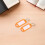 100pcs Orange Plastic Key Tags with Rings Compact Key Nameplates 7
