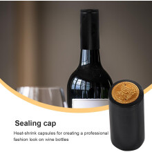 Film thermorétractable noir pour bouteilles de vin (100 pièces)