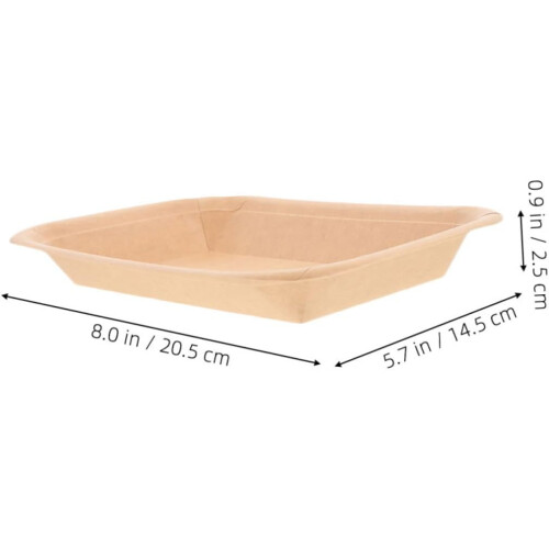 100 Stück robuste Serviertabletts aus Kraftpapier 1