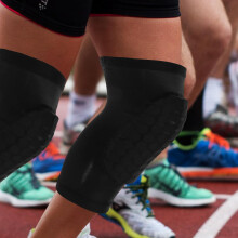 Ademende honingraat kniebeschermers, 2 stuks, schokbestendige compressiemouwen, sportkniebraces