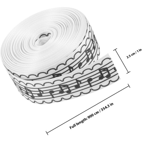2 Rolls Craft Ribbon Multi-Function Present Ribbon Wear-Resistant Polyester Assorted Color Creative Design