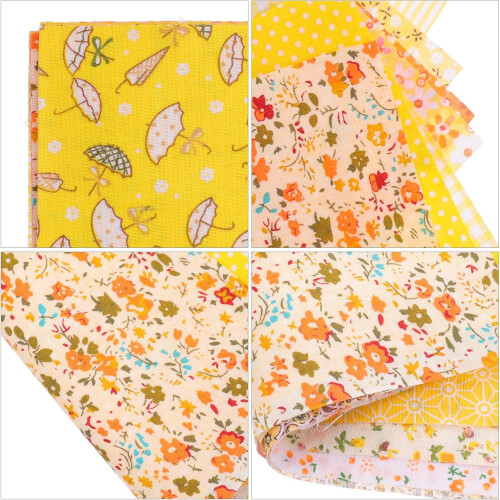Lot de 16 carrés de tissu imprimé en coton pour patchwork 2