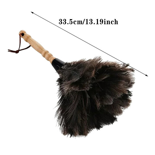 Federwedel mit Holzgriff, 33 cm, 2 Stück 2