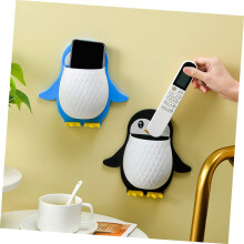 Support pour télécommande, boîte de rangement murale en plastique en forme de pingouin, 2 pièces