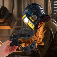 Verstellbares Schweißhelm-Kopfband-Set, schwarzes ABS-Material, Ersatz-Kopfband, 2 Stück