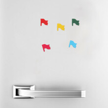 100 Stück Flaggen-Kühlschrankmagnete für Küche und Whiteboards