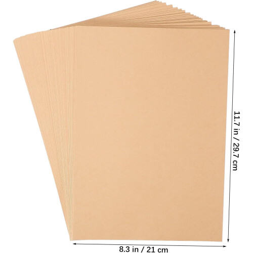 Χαρτί χαρτονιού Kraft 100 φύλλα A4 150gsm βαρέως τύπου καφέ χαρτί 1