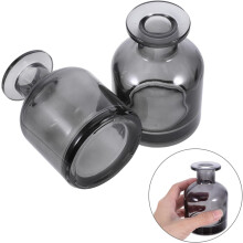 2 bottiglie diffusore di aromaterapia in vetro, contenitori vuoti decorativi per fragranze per casa e ufficio, barattolo diffusore di oli essenziali