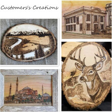 23 stuks pyrografiedraad, vervangende accessoires, ijzeren punten, zwart, hoge impedantie, oxideert niet gemakkelijk.