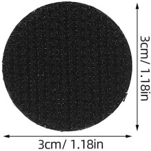 100 Stück schwarzes Klettband mit starkem doppelseitigem Klebstoff