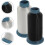 2 Rolls Nylon Sewing Thread Kit 2mm Black and White Spools 6