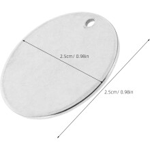 100 étiquettes rondes plates en acier inoxydable pour estampage DIY, vierges de gravure sur métal