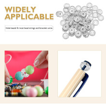 100 Stück Perlen-Abstandshalter, Schmuck-Abstandshalter, Strass-Glitzerkristallperlen