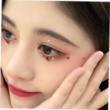 12 vellen gezichtssteentjes, knutseljuwelen en edelstenen, strass-steentjes voor oogmake-up.