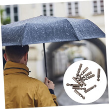 11 Stück Metall-Schirmspitzenperlen als Ersatz für Faltschirme, Reparaturteile, einfach zu montieren, grau