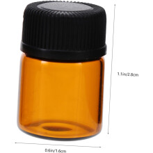 100pcs Essential Oil Sample Bottles Lotion Vials for Makeup Bottles Travel Leak-dispensers Tea Brown