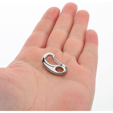 2 Stück Karabinerverschlüsse aus Edelstahl für Schmuckherstellung und DIY-Schlüsselanhänger
