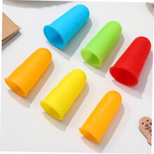 Juego de 15 protectores de dedos de silicona, 5 tamaños y 5 colores, protectores de dedos flexibles.