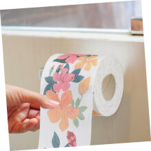 Floral Print Toilet Paper Standard Roll 2 Rolls Pack Decorative Pattern Soft Absorbent Tissue