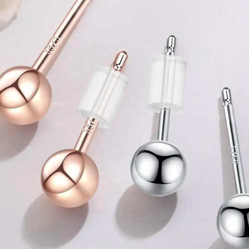 2000pcs Silicone Locking Earring Backs for Studs DIY Jewelry Making Kit Including Large Bullet 2