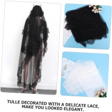 2 veli da sposa per matrimonio, velo in pizzo, accessorio da sposa, copricapo decorativo in pizzo, portatile e multifunzione.