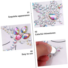 12 Sets Körperschmuck Festival Strass Körper Brust Schmuck Aufkleber Dekoration für Party Brust Aufkleber DIY Brust
