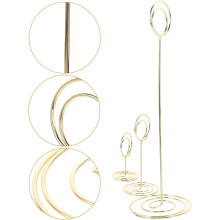 15-teiliges Set Tischkartenhalter aus Metall mit 2", 3,35", 8,66"-Clips, goldenen Memo-Clips und Fotoständern